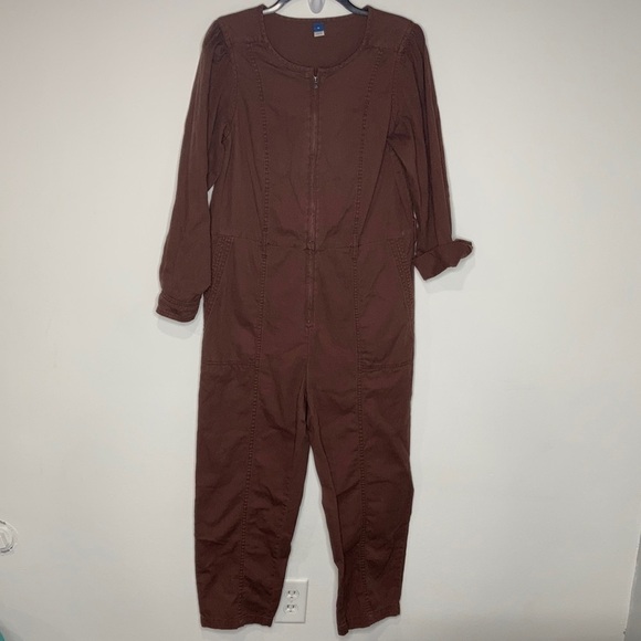 Vintage old navy crewneck jumpsuit brown size medium - Picture 1 of 6